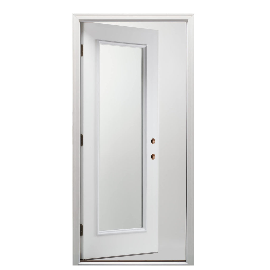 Primed Fiberglass Left Hand In-Swing Prehung Front Door 30" x 80" Y144
