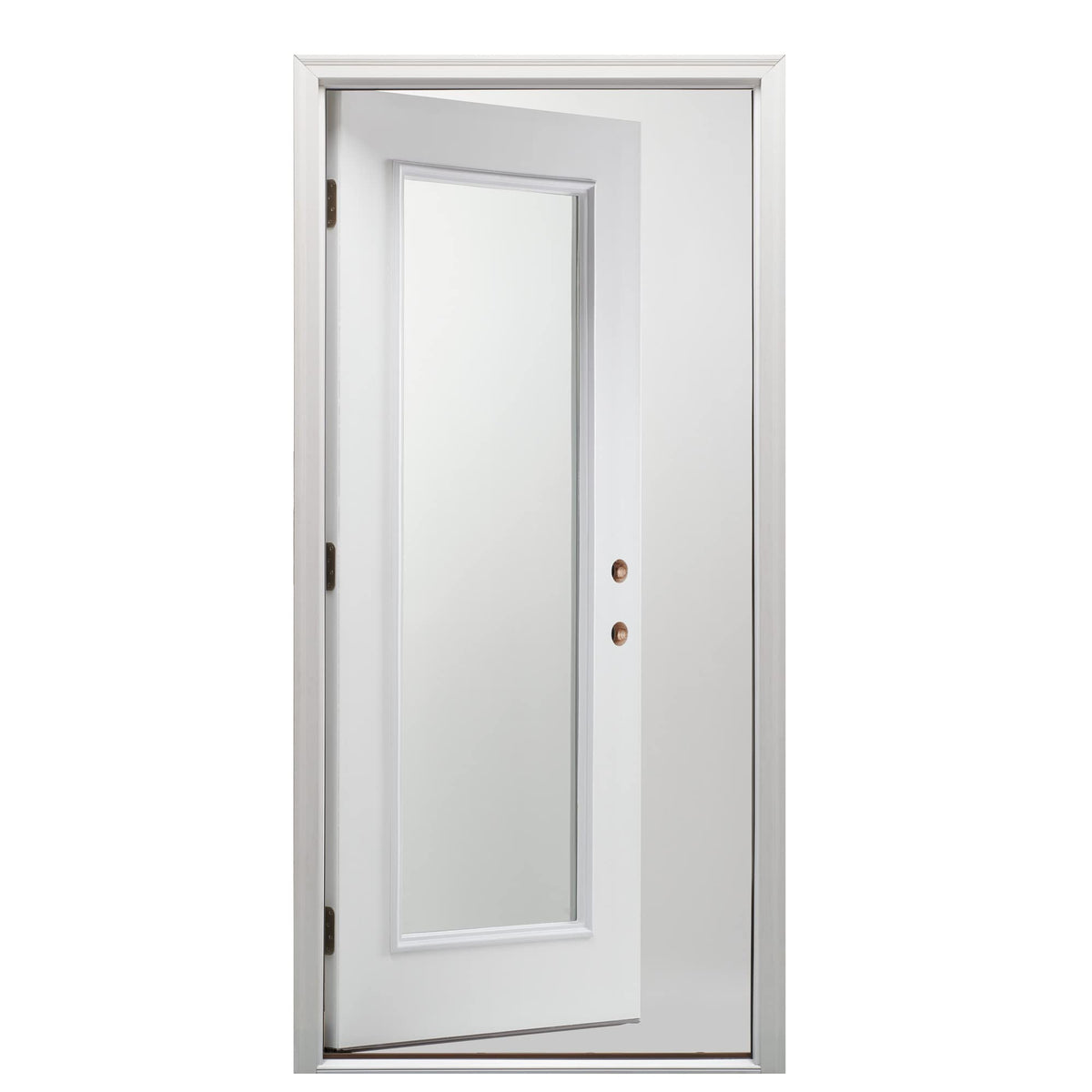Primed Fiberglass Left Hand In-Swing Prehung Front Door 30" x 80" Y144