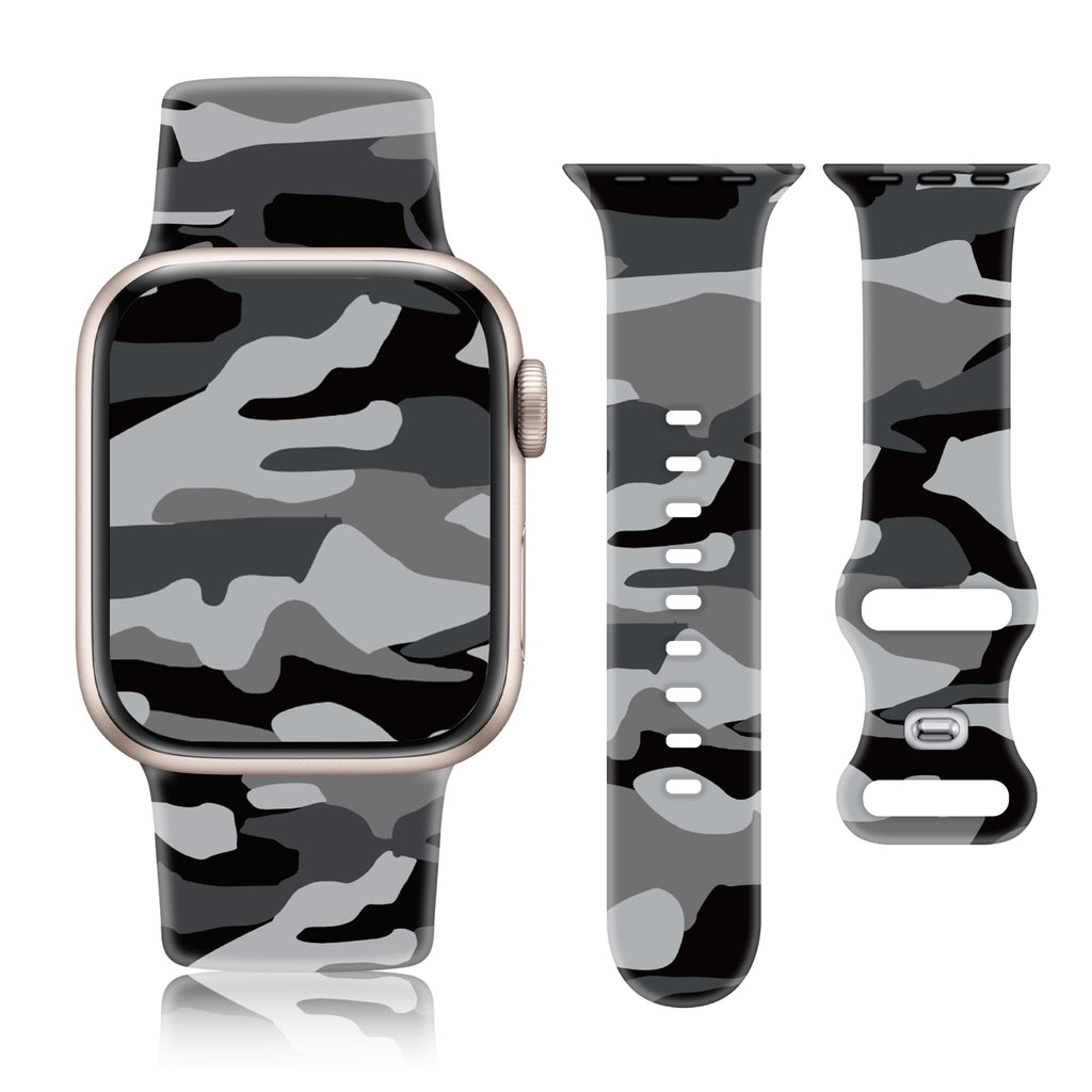 Camo Silicone Band for Apple Watch 38mm 40mm 41mm 42mm K6212