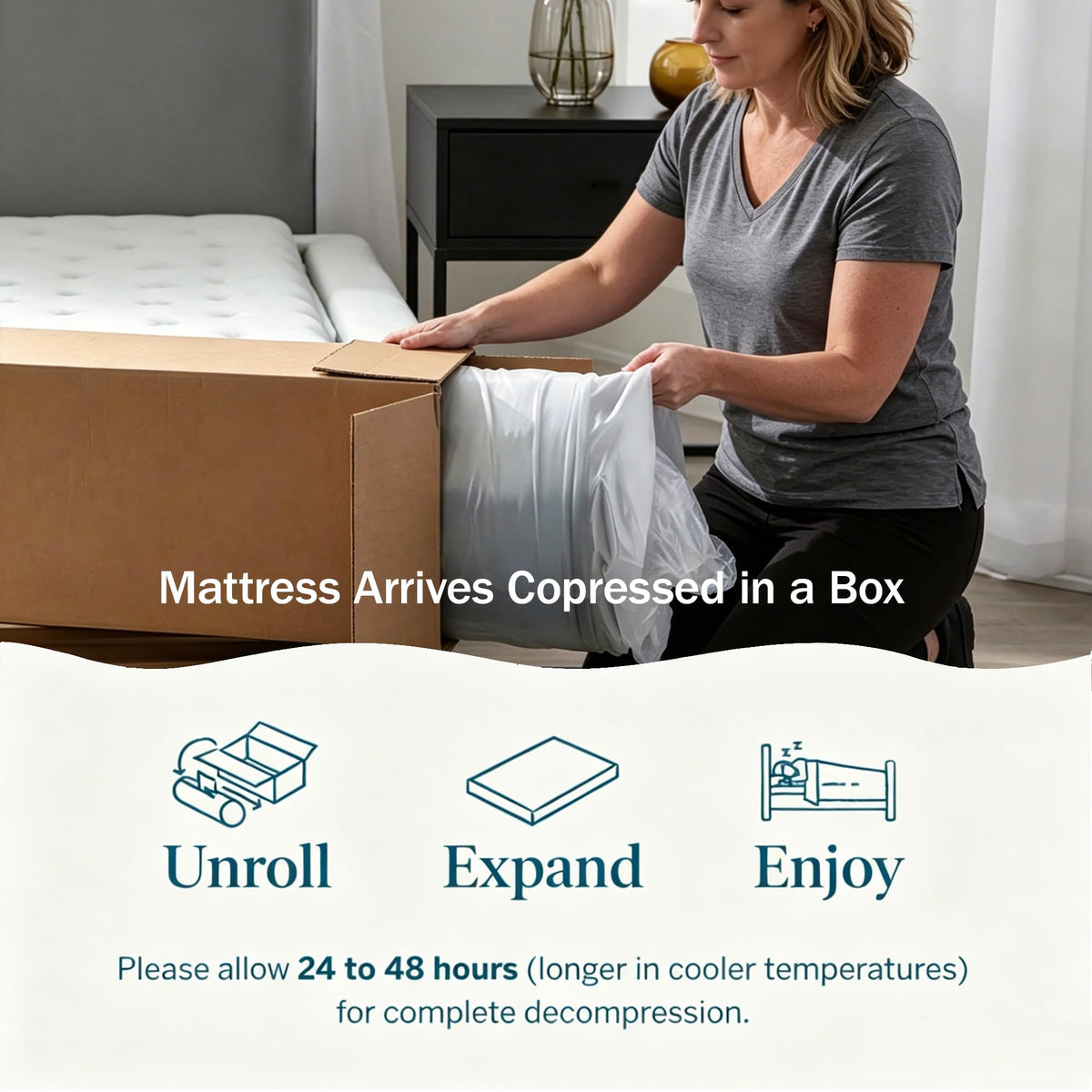 Queen 12 Inch Memory Foam Hybrid Pocket Spring Medium Firm Mattress J72917