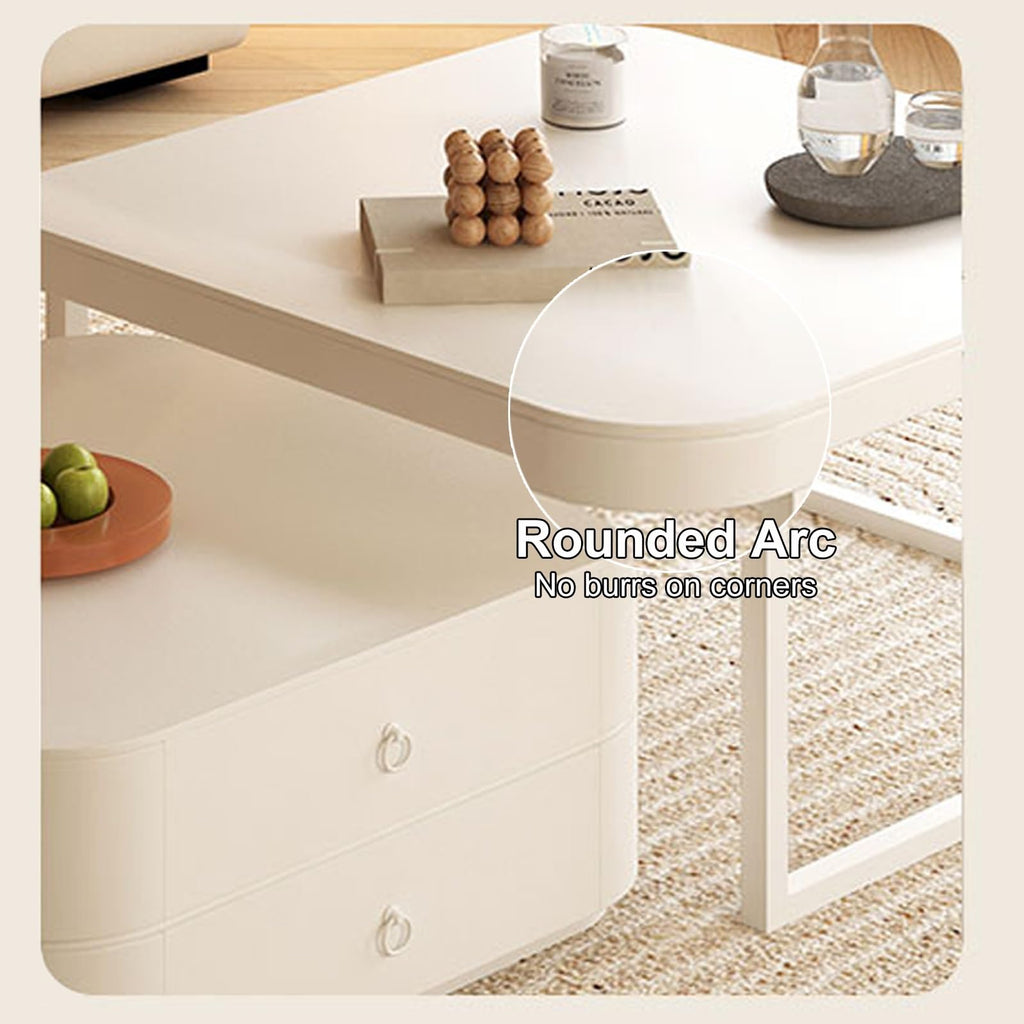 Brown Glass Coffee Table Set of 2 G192