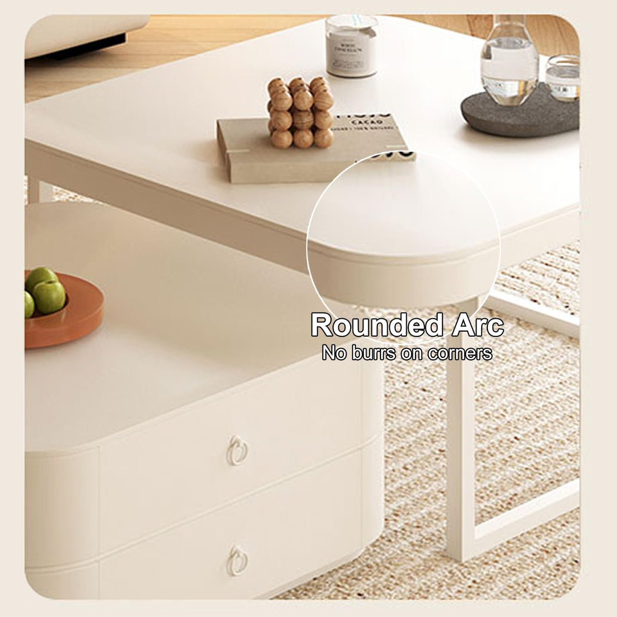 Brown Glass Coffee Table Set of 2 G192
