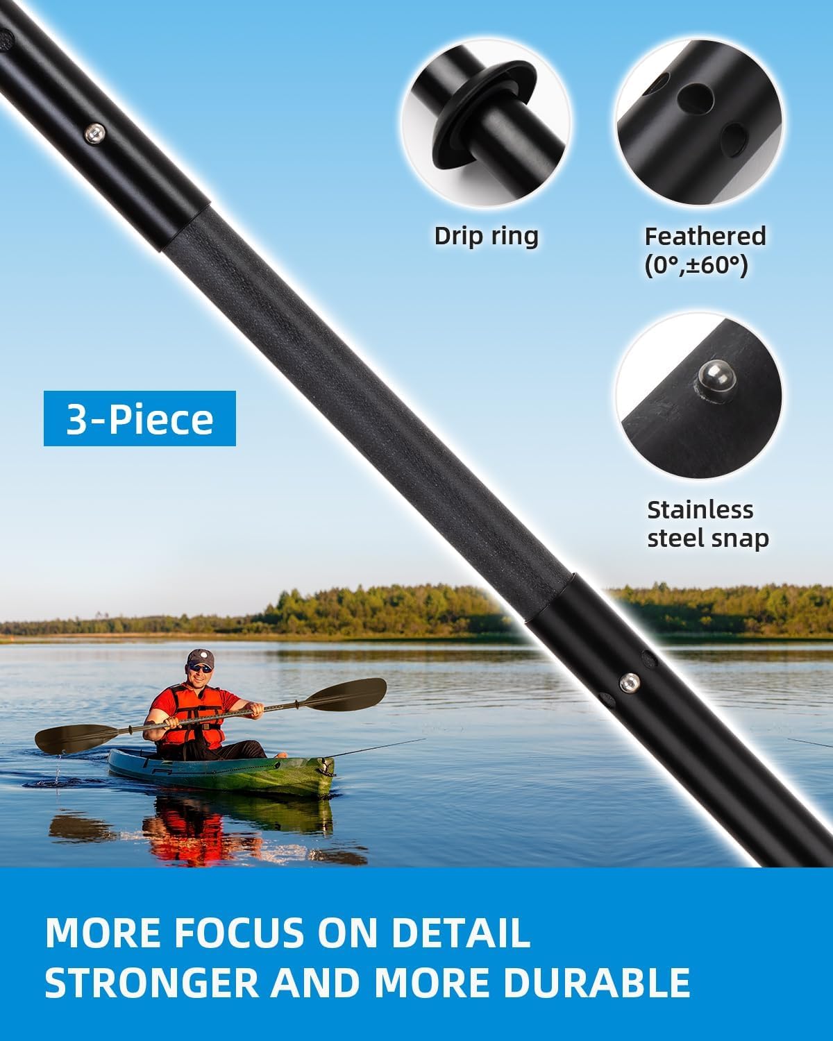 Adjustable Carbon Fiber Kayak Paddle N91928
