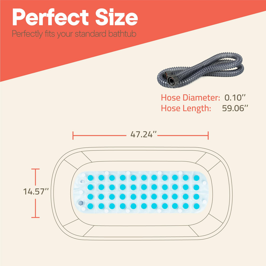 Bath Massager Mat with Adjustable Bubbles and Remote Control Z136