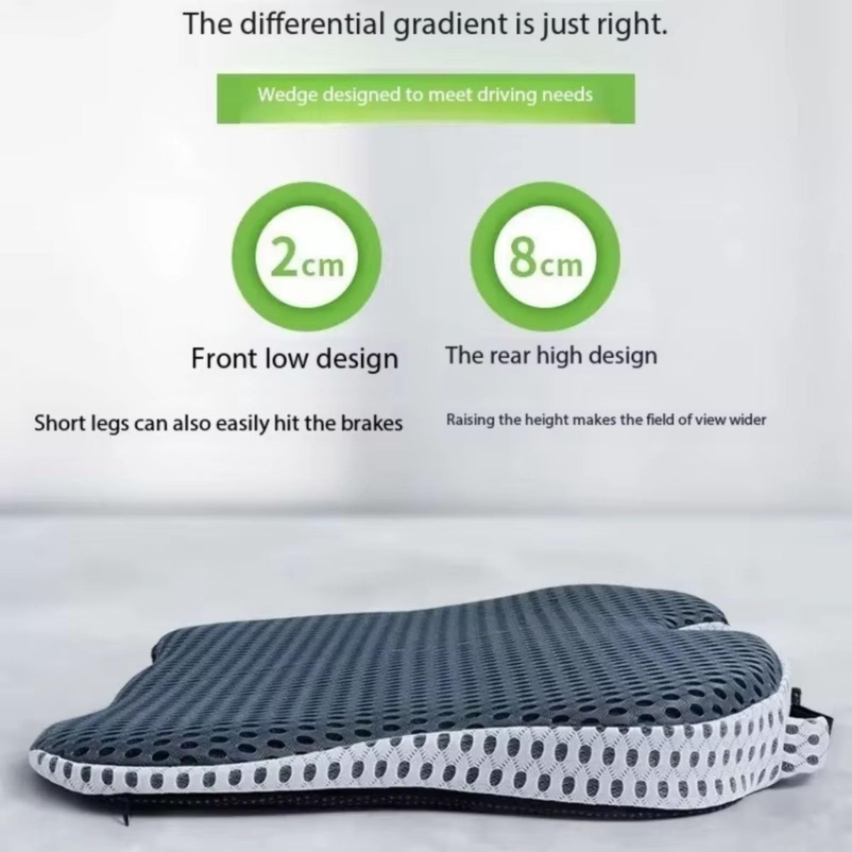 Black Memory Foam Car Seat Booster Cushion U744