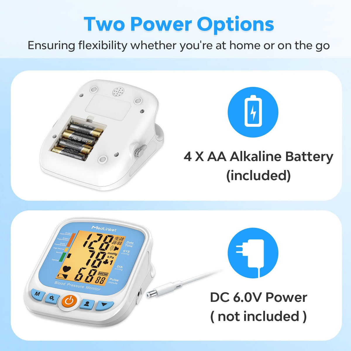 Blood Pressure Monitor with Adjustable Cuff and Backlit Display L281284