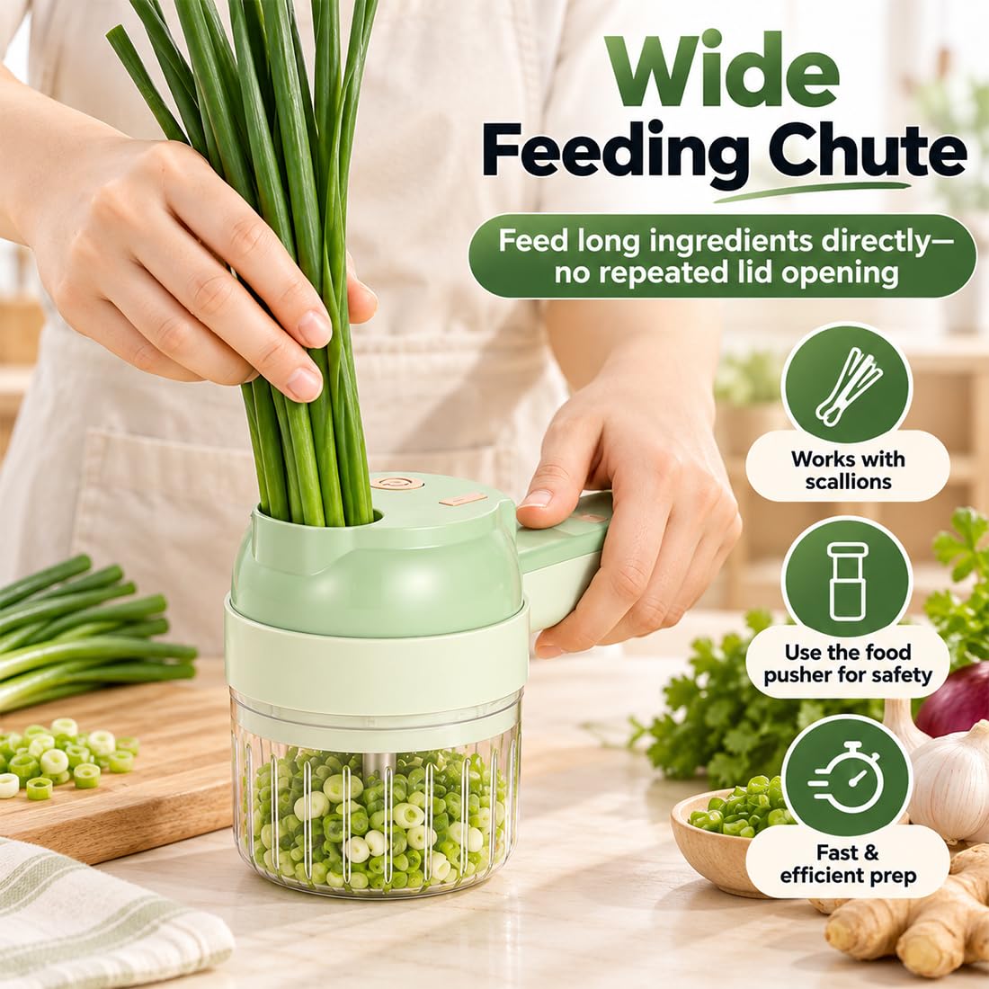 4 in 1 Wireless Electric Vegetable Chopper W84733