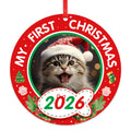 Personalized Picture Frame Cat's First Christmas Ornament 2026 Q120004