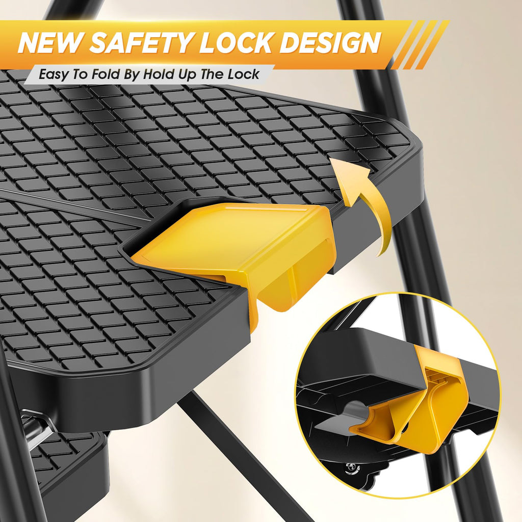 Steel Step Ladder with Handrail E5934