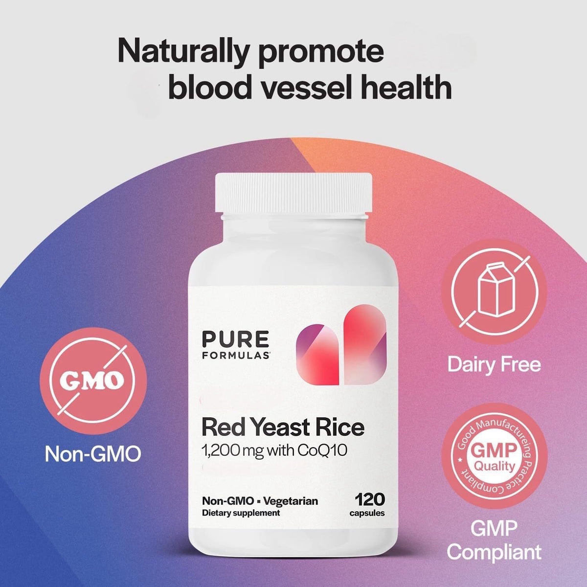 Extra Strength Red Yeast Rice 1200mg with CoQ10 120 Capsules H126