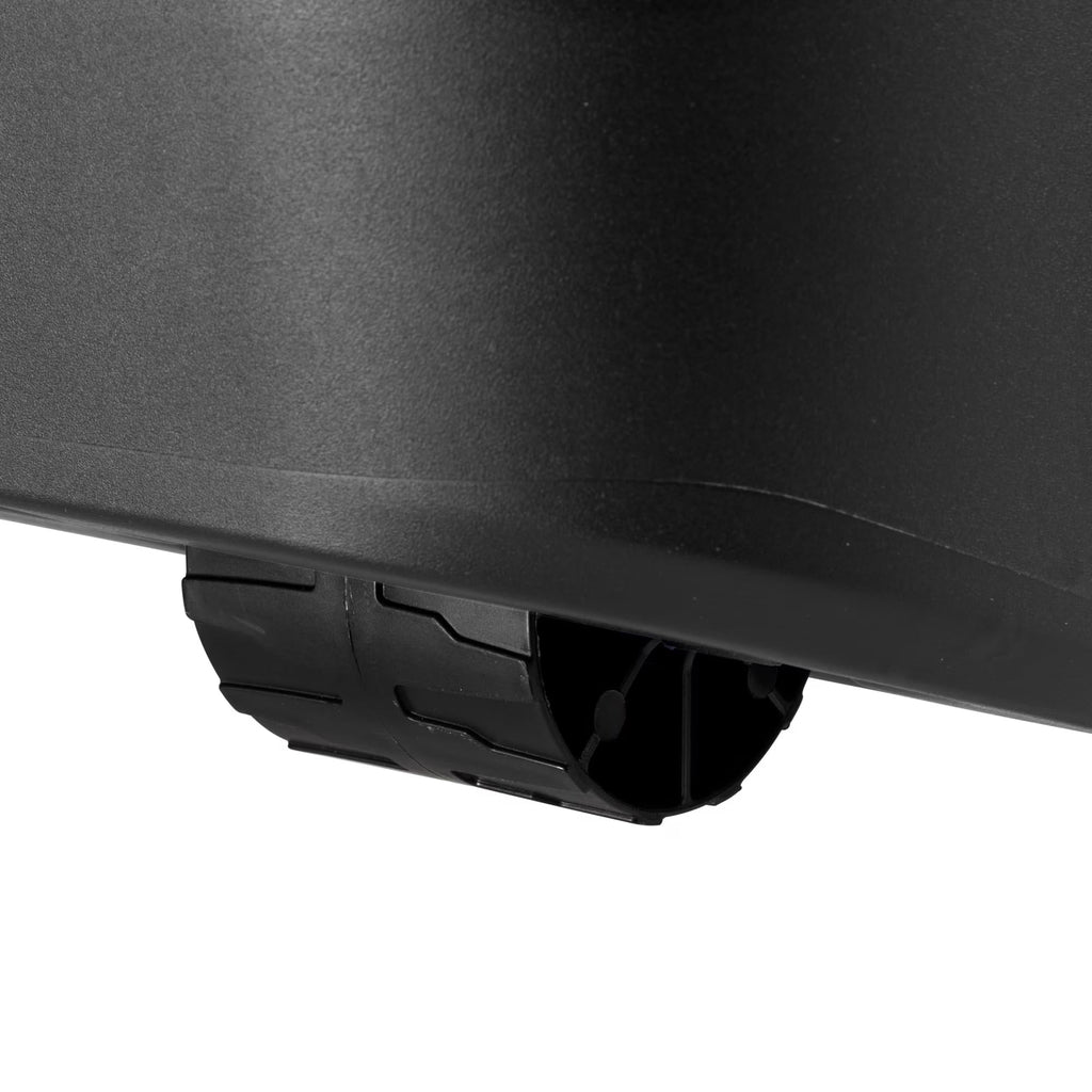 22 Gallon Black Wheeled Plastic Storage Trunk with Lids P13090