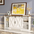 White Farmhouse TV Stand for 65 Inch TV S1480