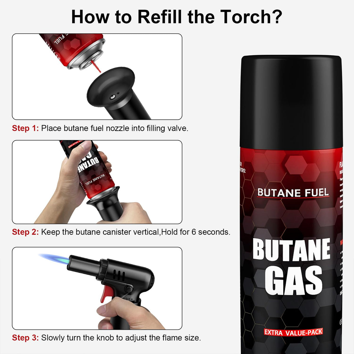 115 ML Butane Fuel Refill 3 Pack A422