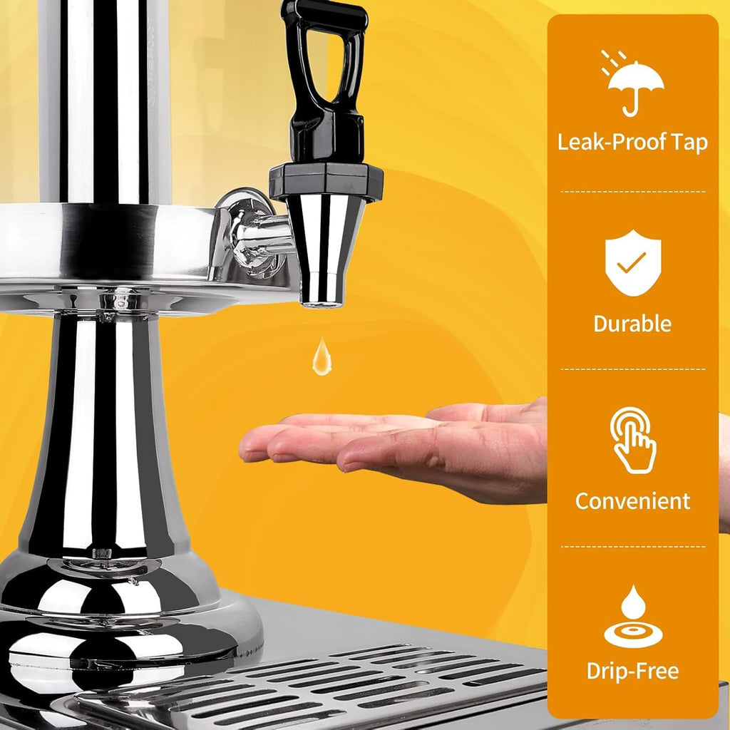 Stainless Steel Beverage Dispenser with Stand U383