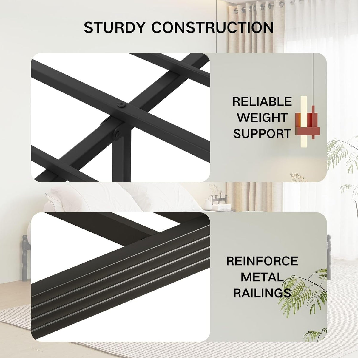 Queen Size Metal Bed Frame T41458