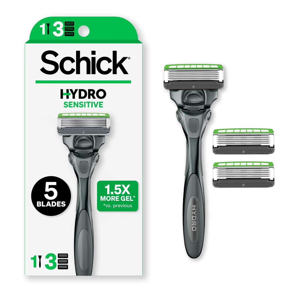 Sensitive 5-Blade Razors with 1 Handle & 3 Refills L957