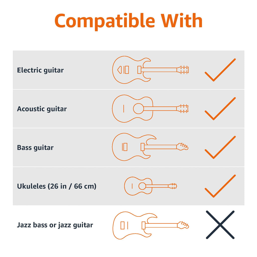 Black Height Adjustable Foldable Guitar Stand A3896