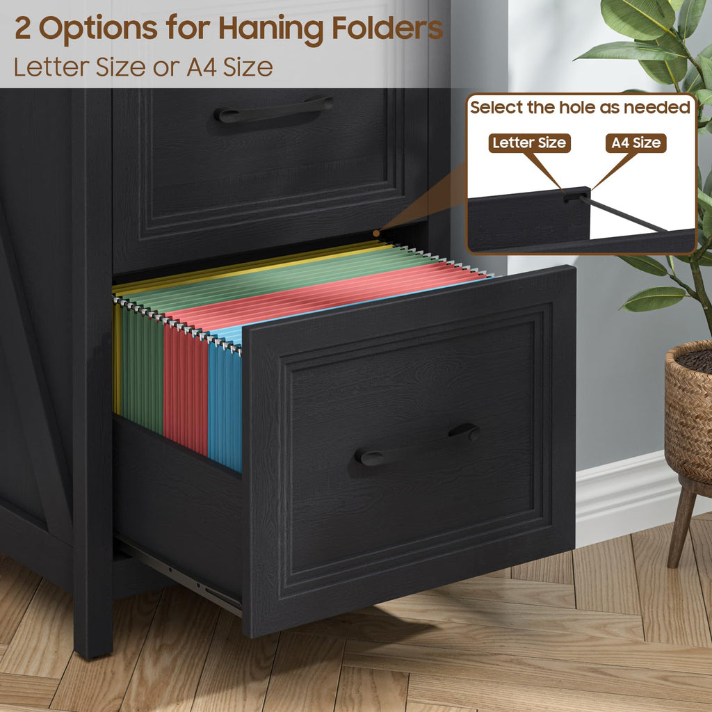 2 Drawer Wood File Cabinet A573
