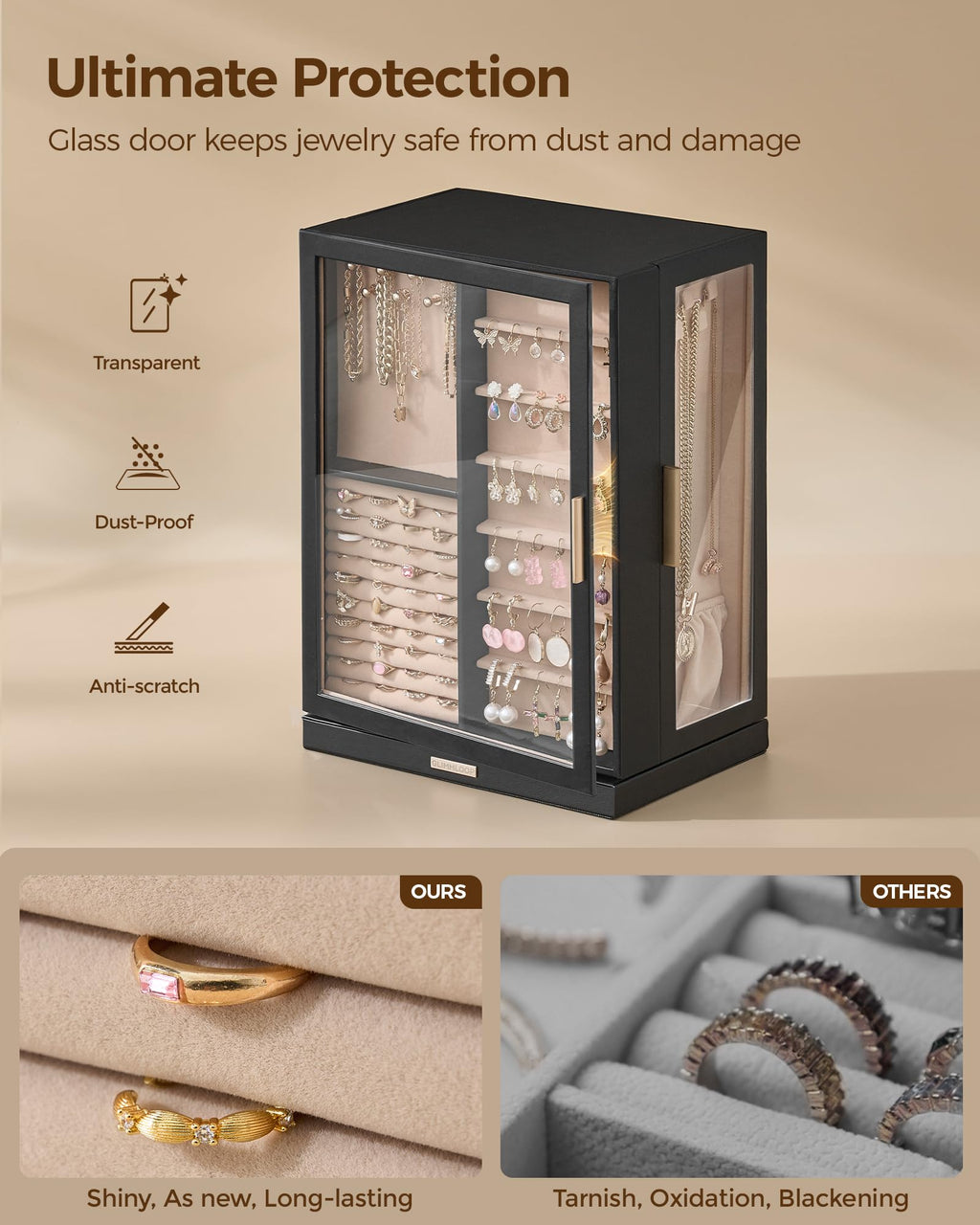 360° Rotating 9 Drawer Jewelry Box S7405