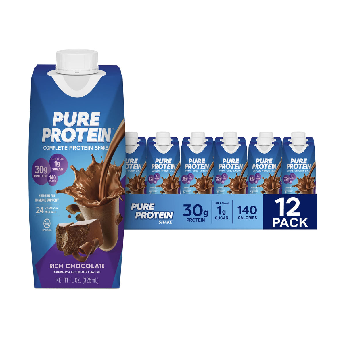 Chocolate Protein Shake 30g Protein 12 Pack Q586