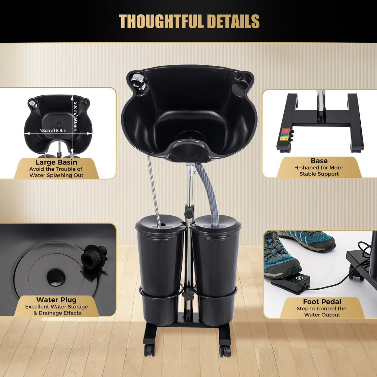 Portable Shampoo Bowl with Electric Water Pump R999437