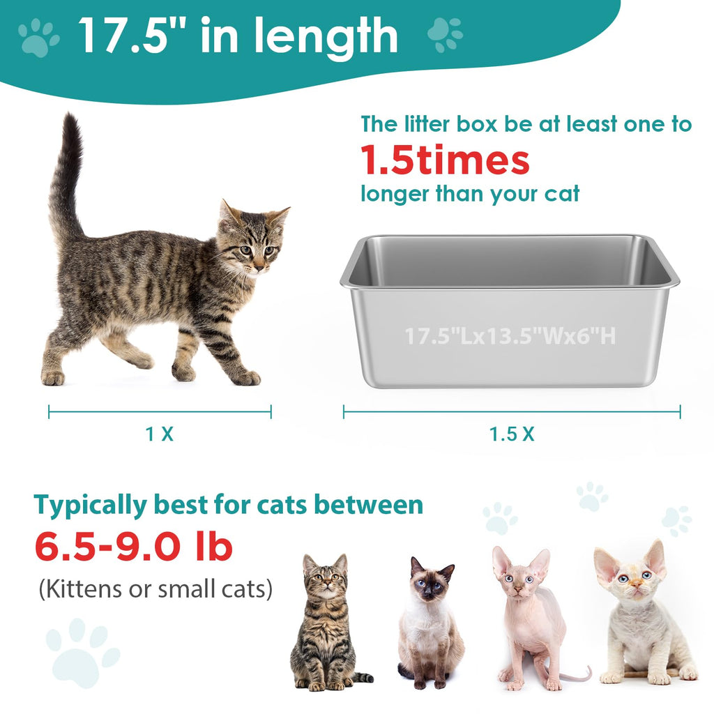 Stainless Steel Small Cat Litter Box P35154