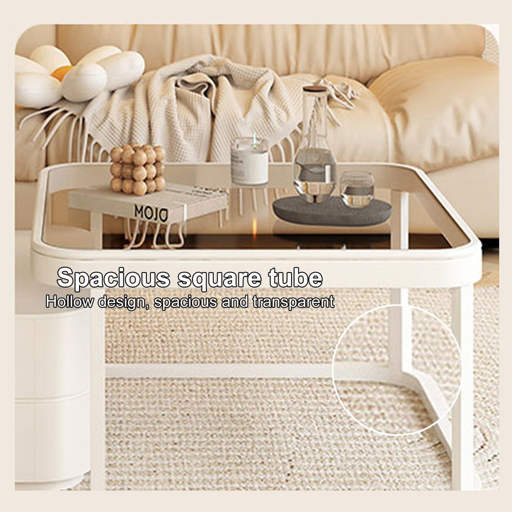 Brown Glass Coffee Table Set of 2 G192