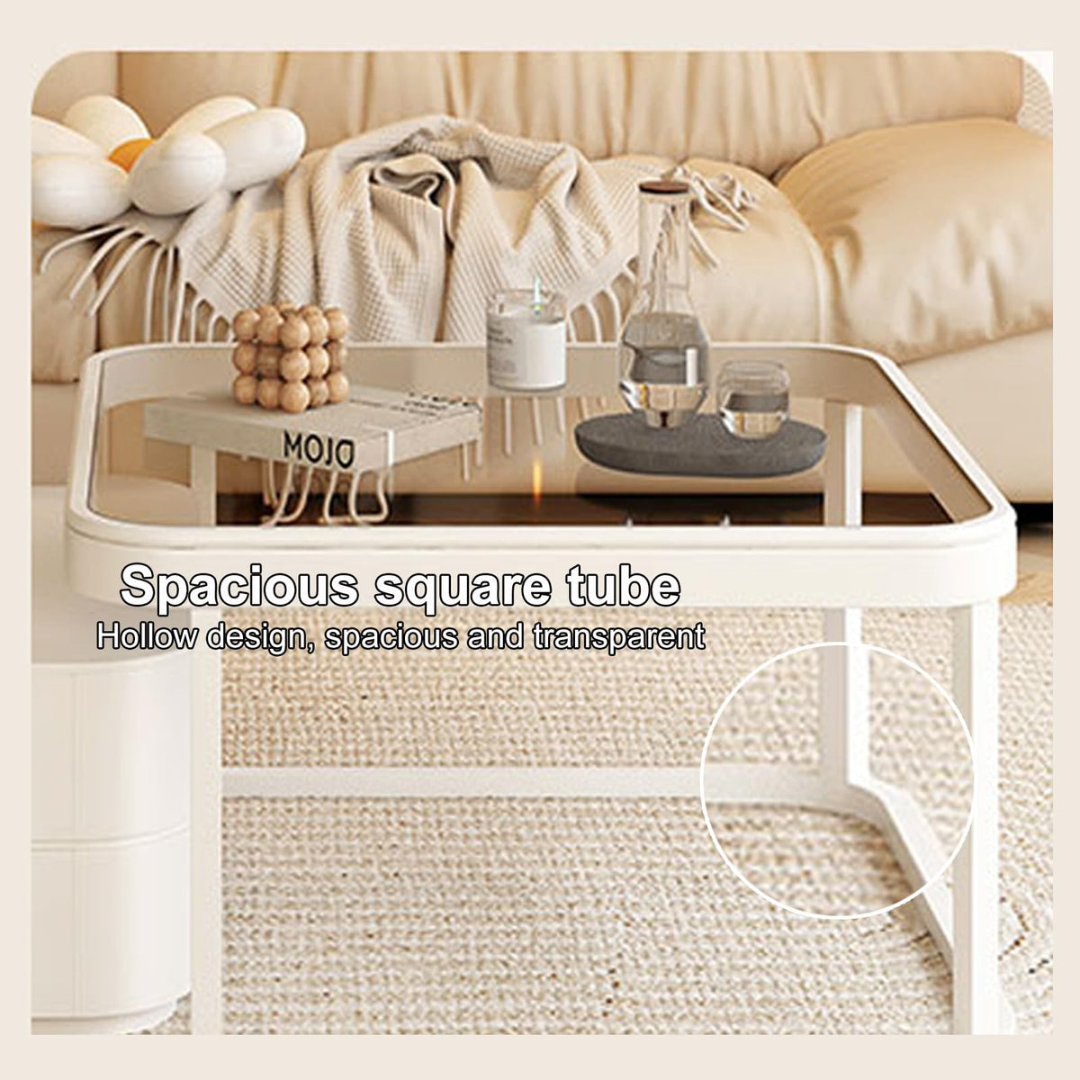 Brown Glass Coffee Table Set of 2 G192