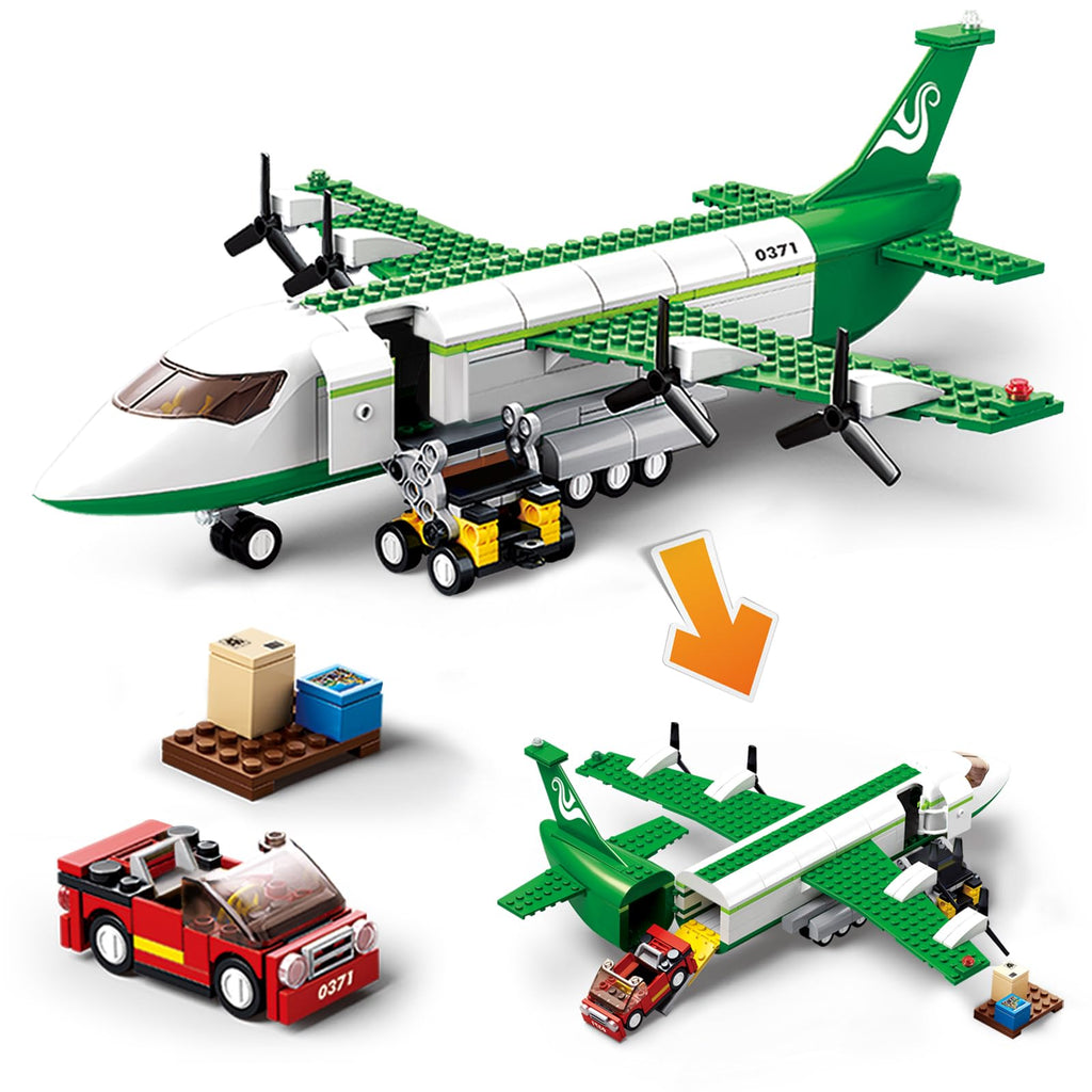 City Cargo Plane Building Set with Car O863051