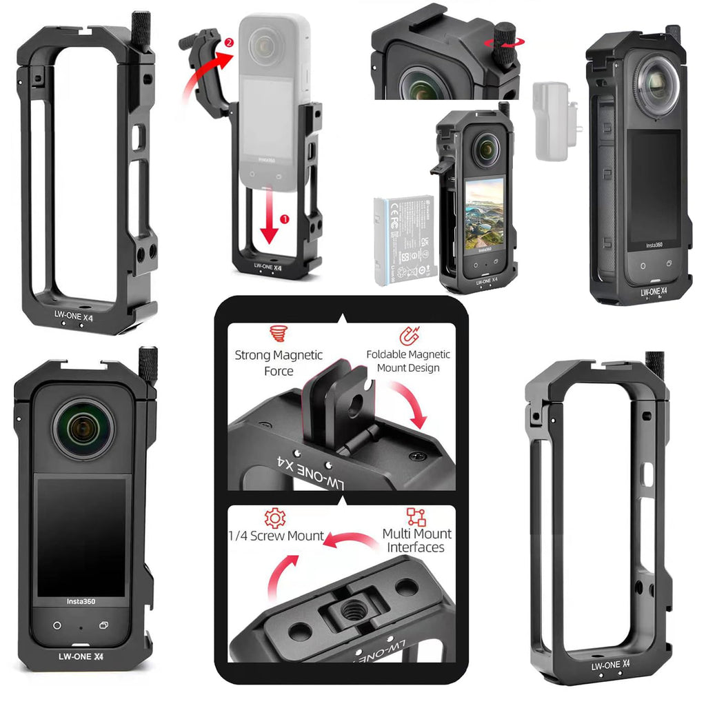 Aluminum Frame Cage Case Bag Glass Lens Guard Set Screen Protector Y2029