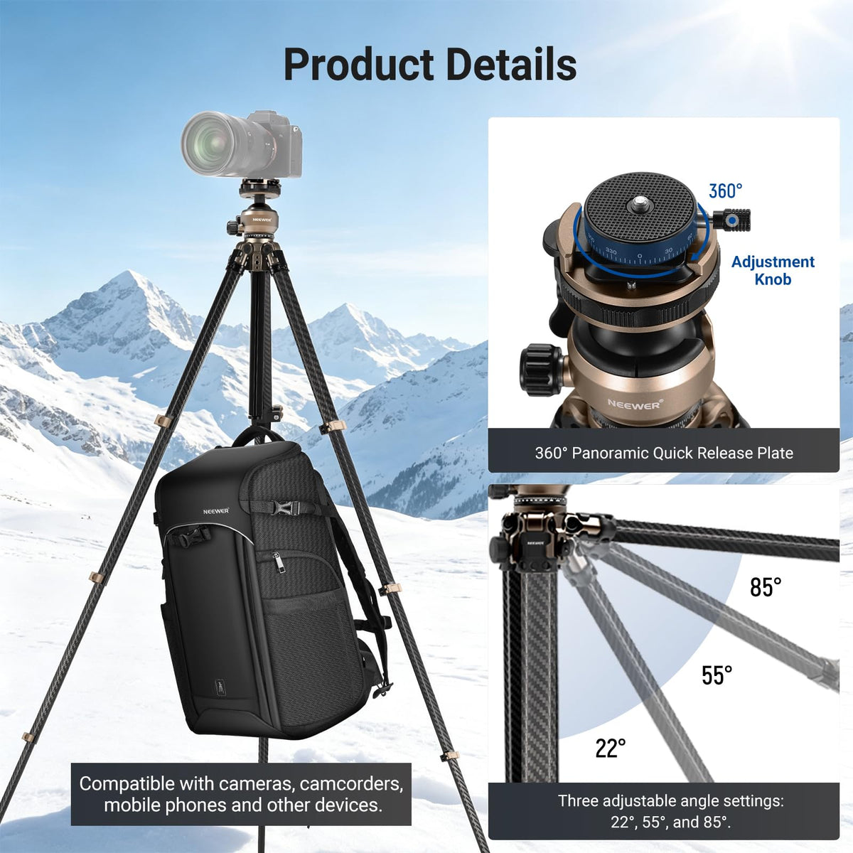 Carbon Fiber Travel Tripod T32509