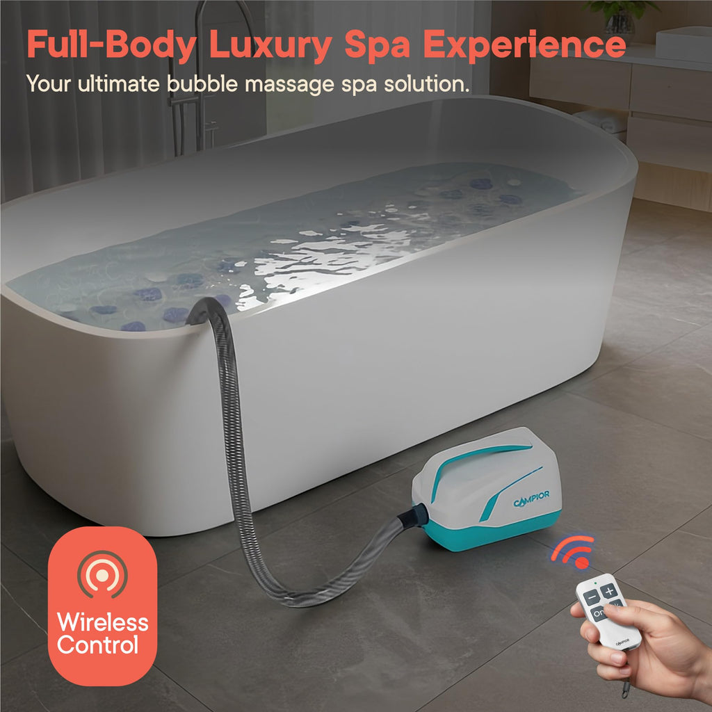 Bath Massager Mat with Adjustable Bubbles and Remote Control Z136