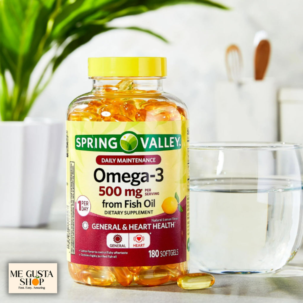 Omega 3 500mg 180 Softgels Fish Oil Dietary Supplements W1280