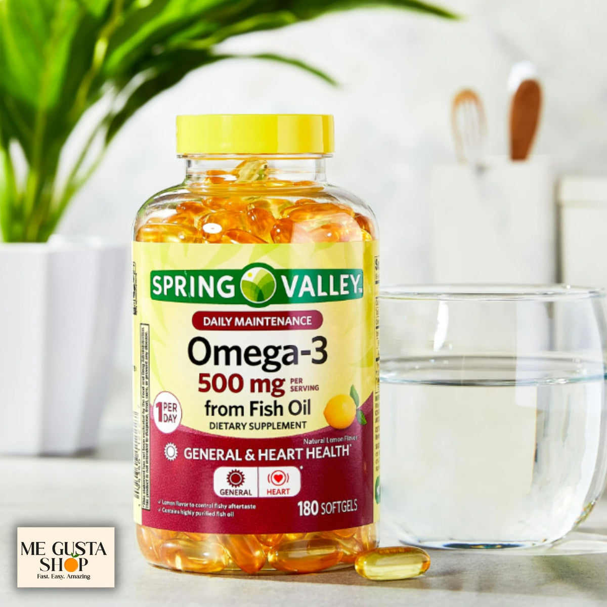 Omega 3 500mg 180 Softgels Fish Oil Dietary Supplements W1280