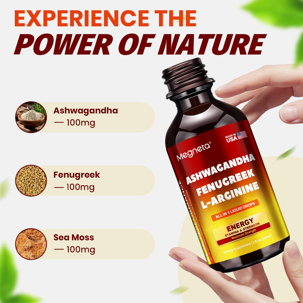 Ashwagandha Fenugreek L-Arginine Liquid Drops 2 fl oz F627672