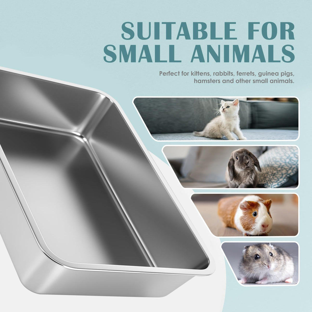 Stainless Steel Small Cat Litter Box P35154