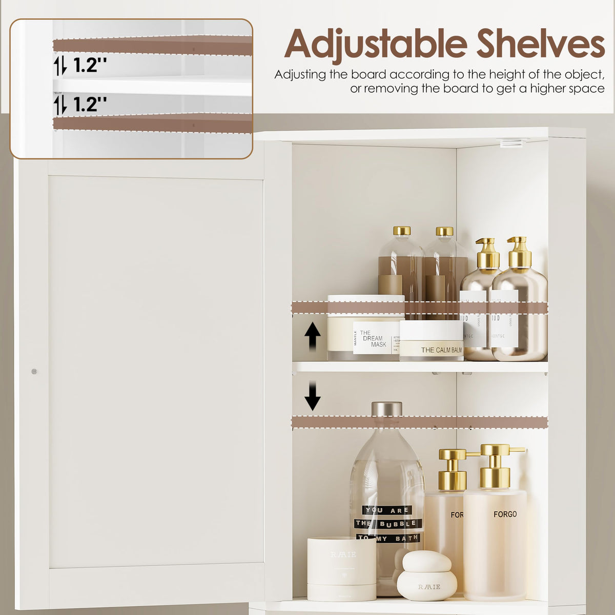6-Tier Corner Storage Cabinet L950