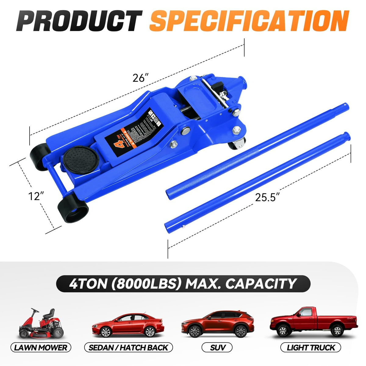 4 Ton Low Profile Floor Jack G6266
