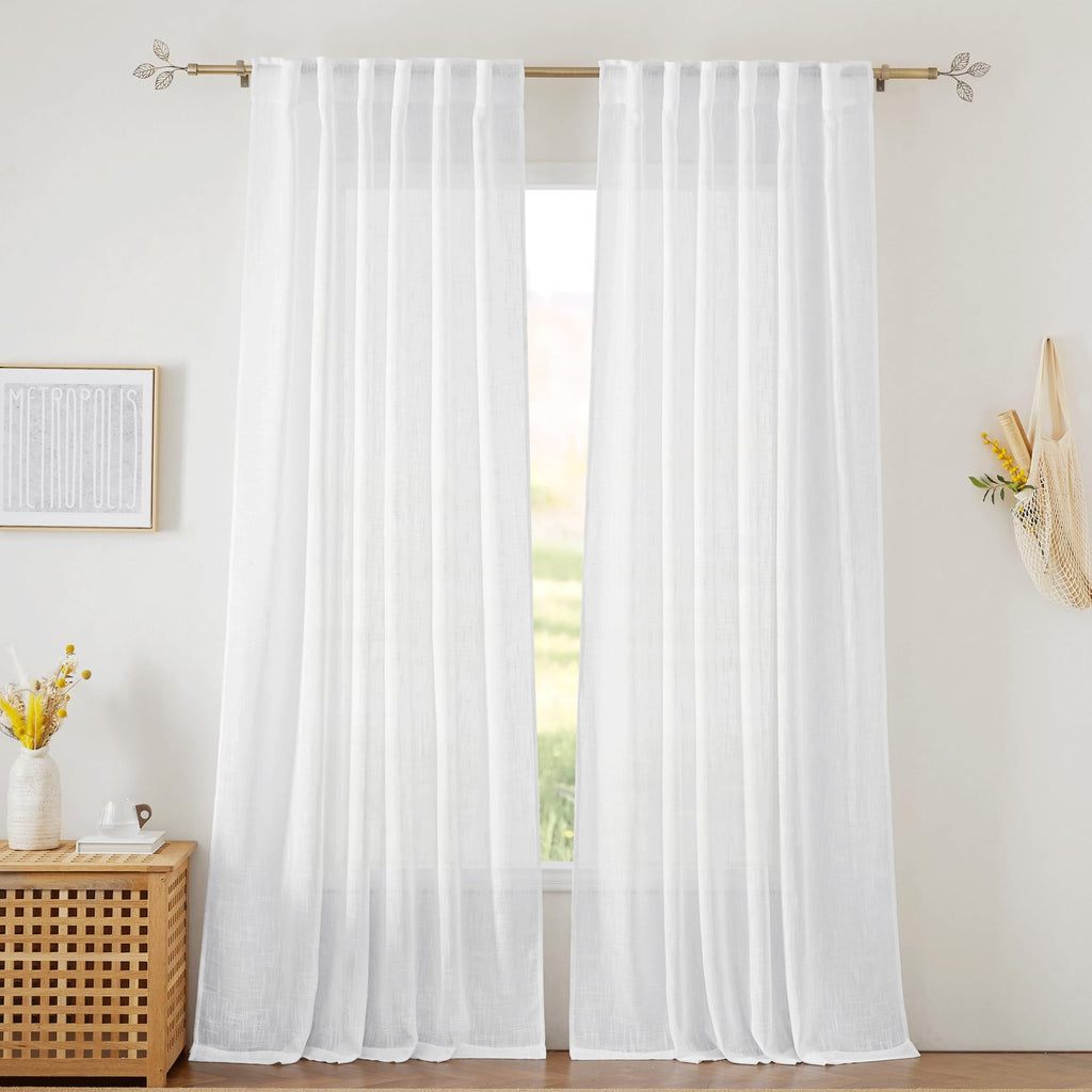 White Sheer Curtains W52 x L95 W412
