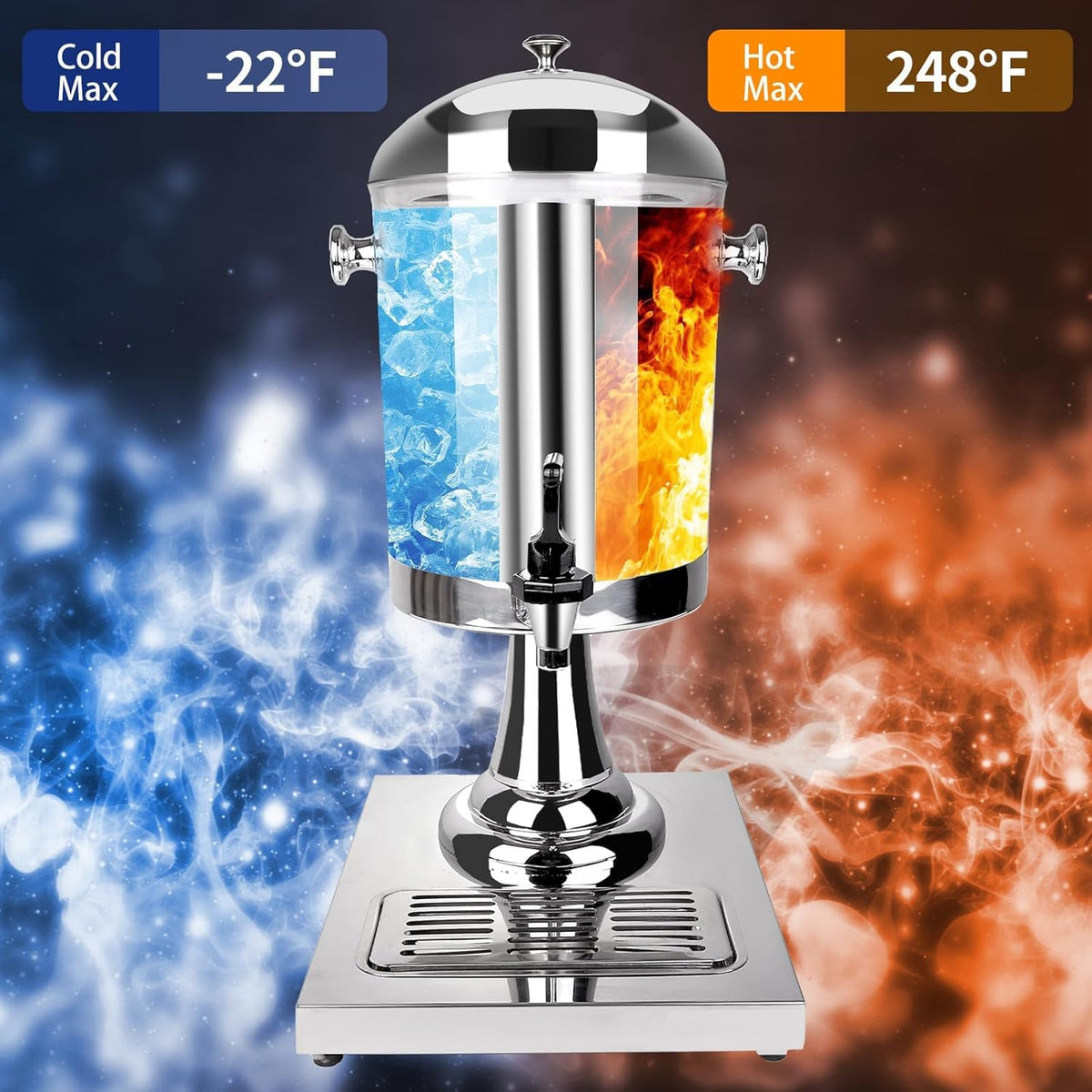 Stainless Steel Beverage Dispenser with Stand U383