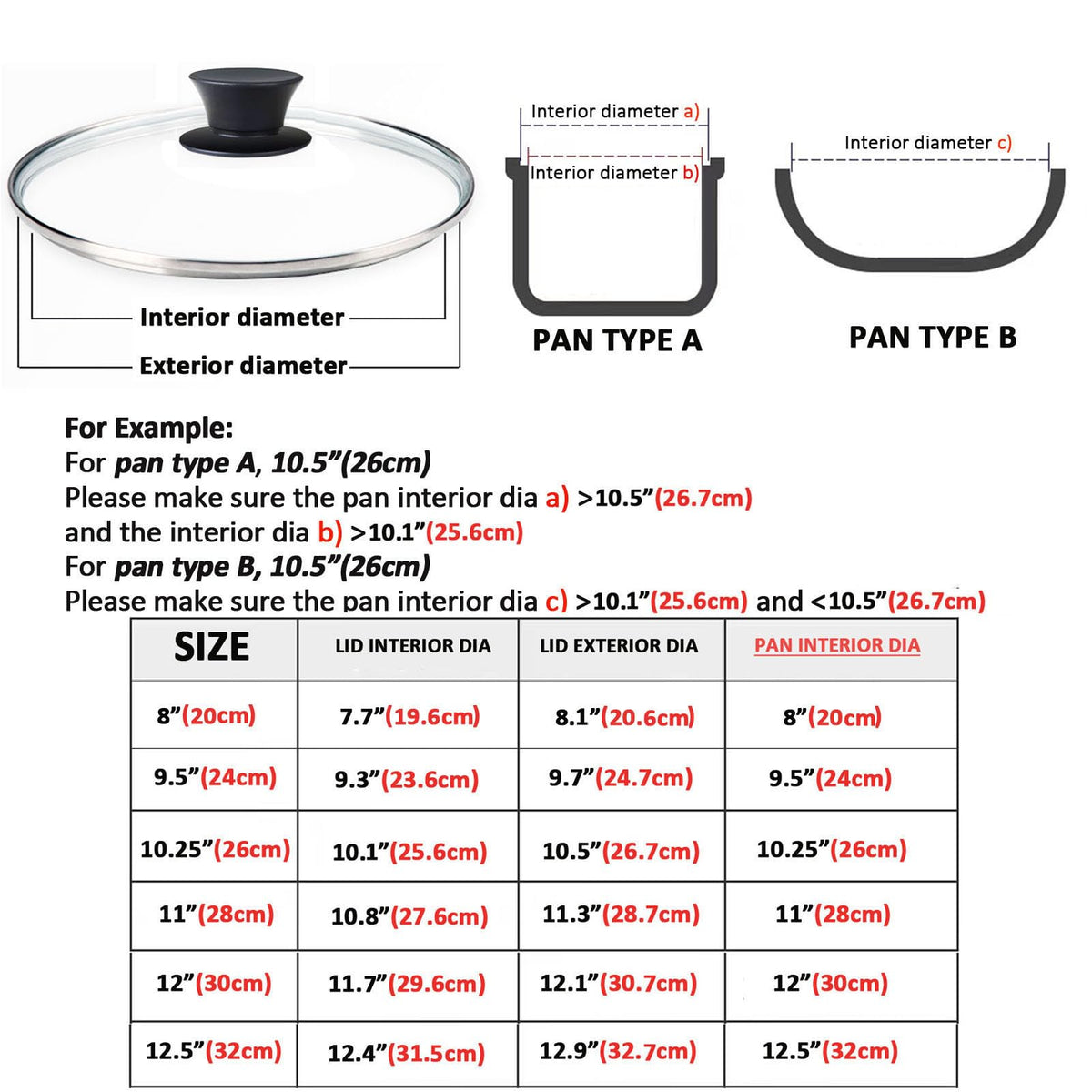 Tempered Glass Lid with Heat Resistant Handle 10.25 In L91436