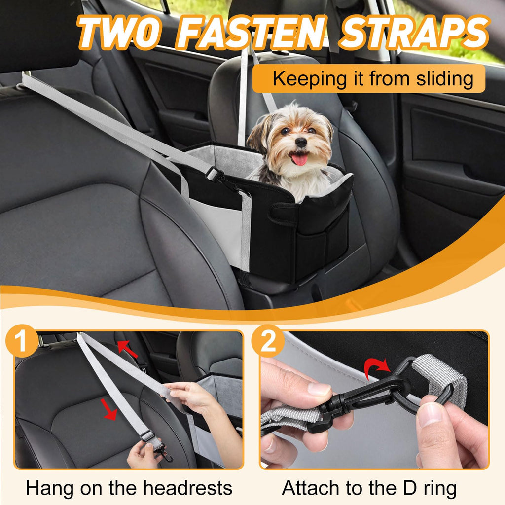 Portable Dog Car Seat for Small Dogs, Black F105183