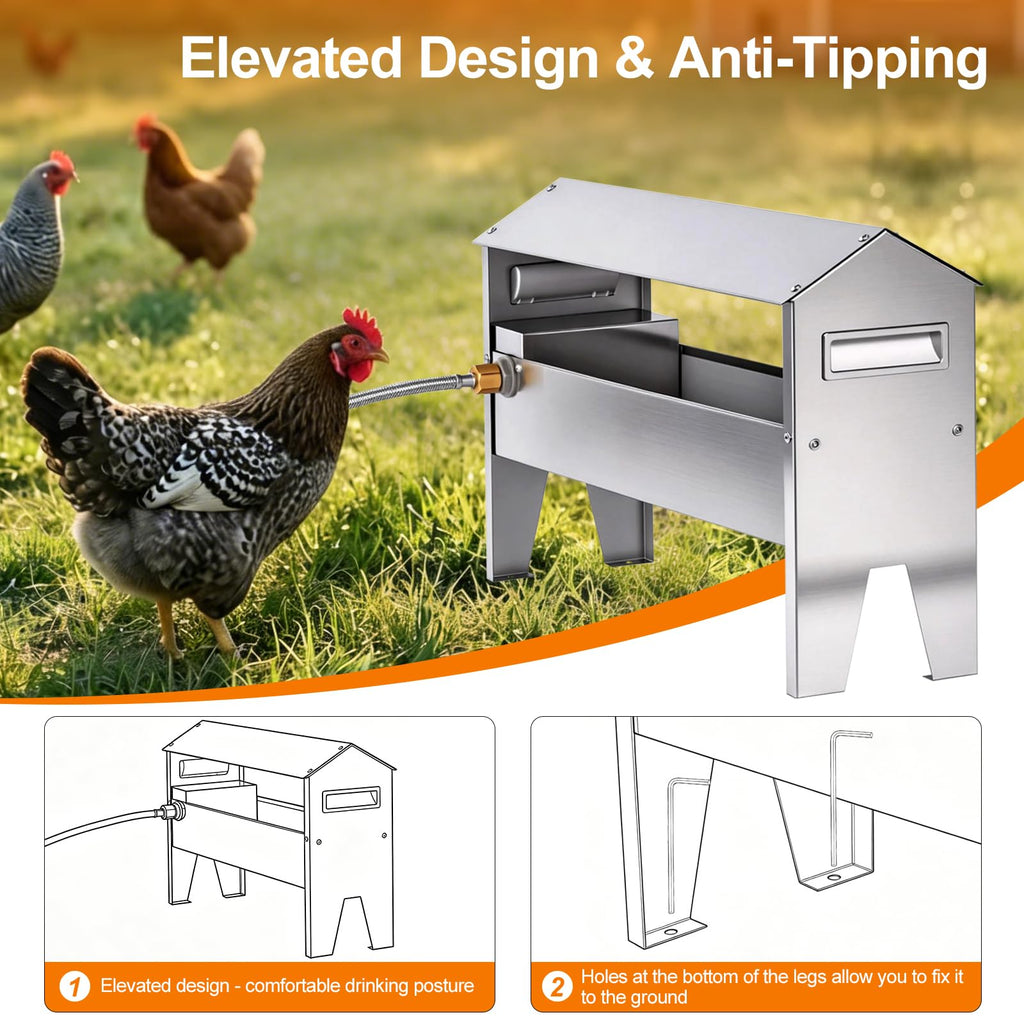 22'' Stainless Steel Automatic Chicken Waterer P925