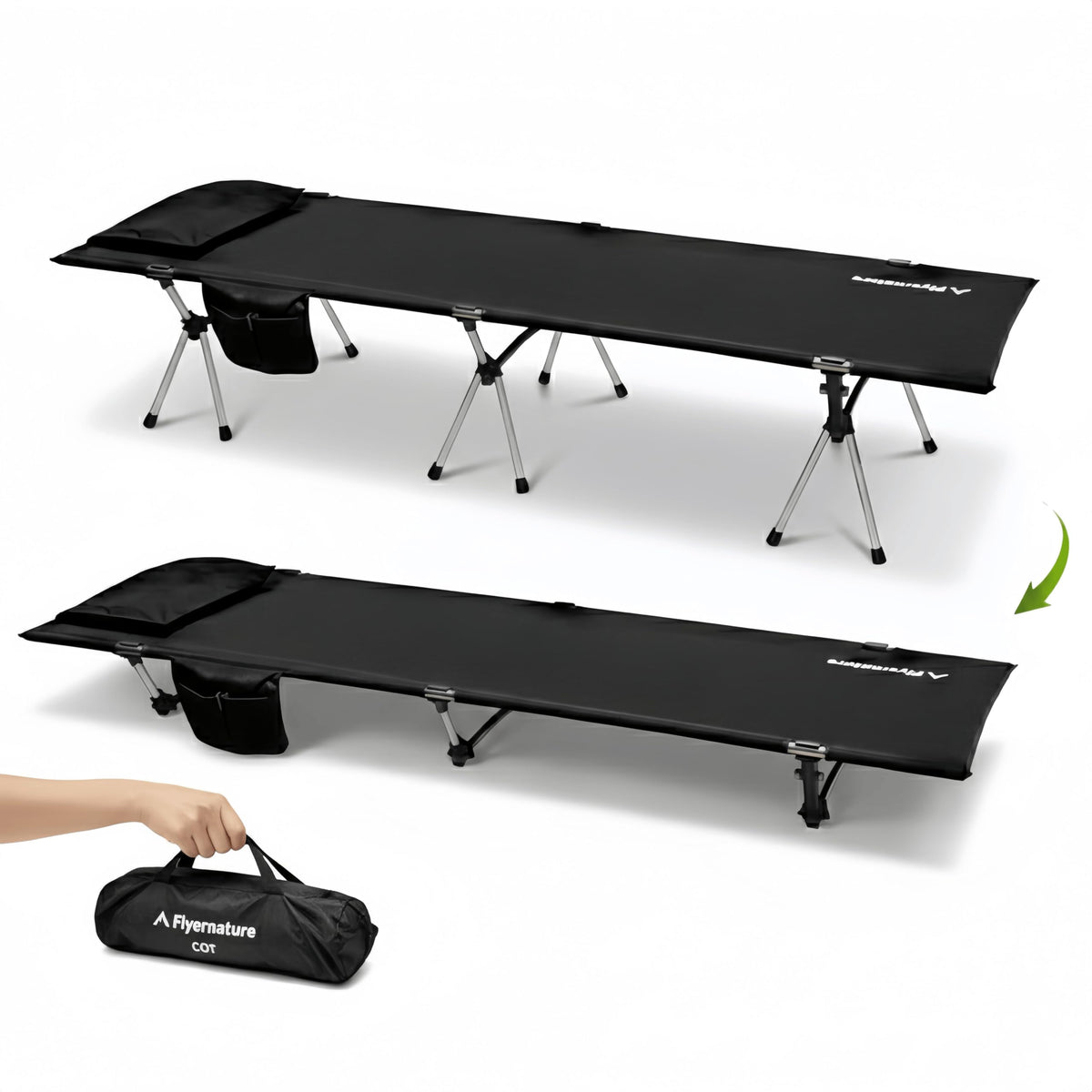 Lightweight Foldable Camping Cot 300 lbs Capacity Y261