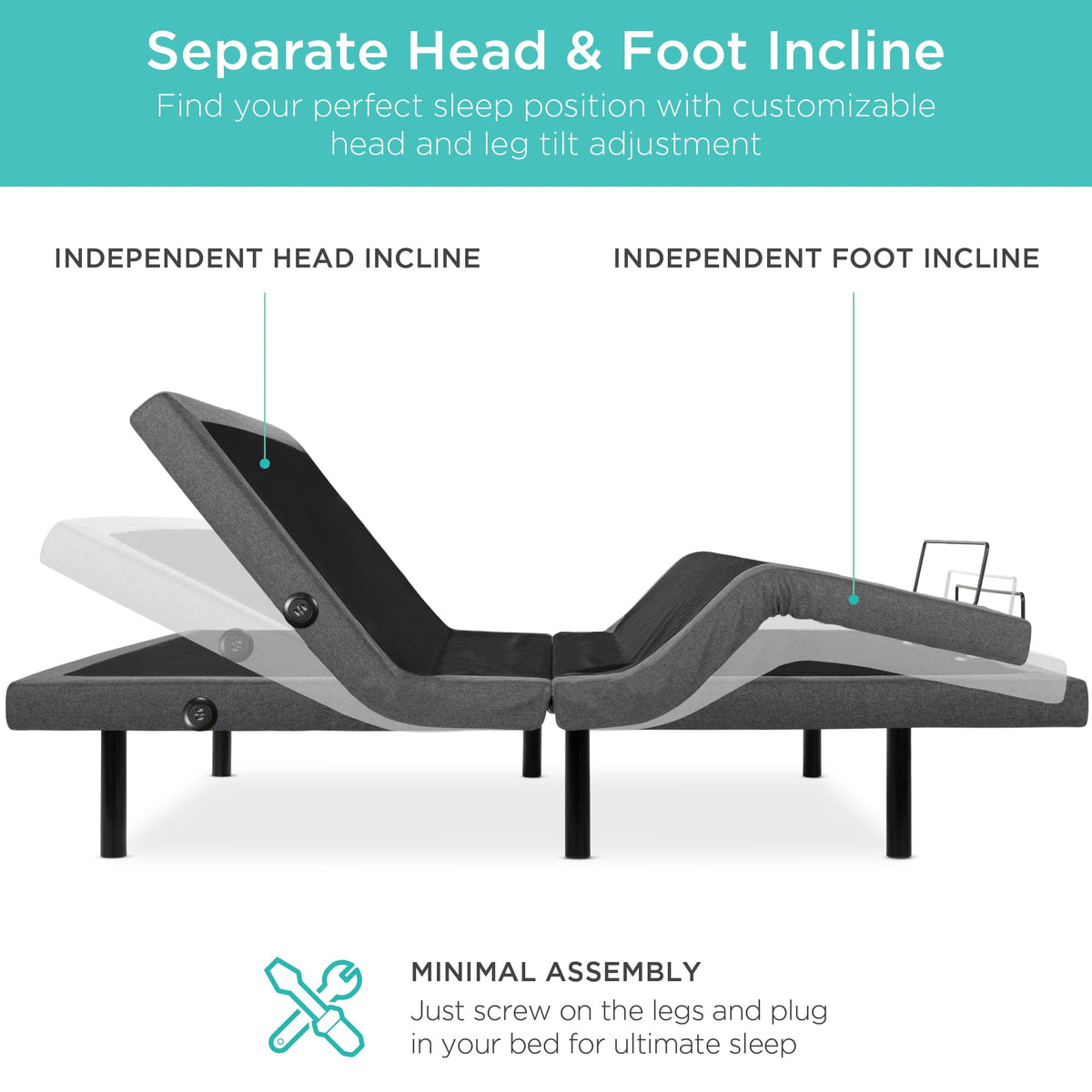 Twin XL Size Adjustable Bed Frame V60224