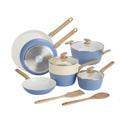 12-Piece Light Blue Ceramic Titanium-Infused Nonstick Cookware Set U118222