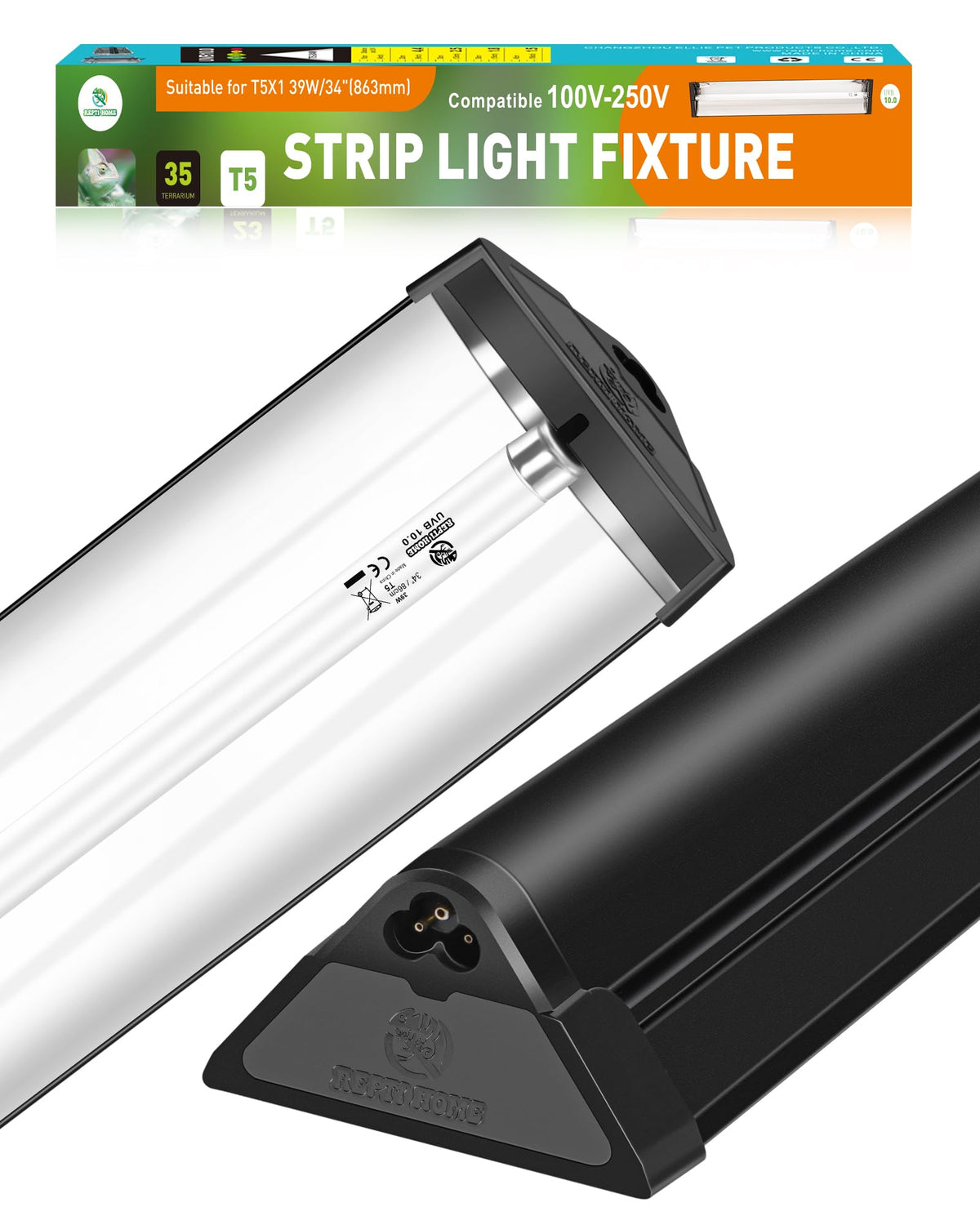 39W UVA UVB Reptile Light Combo Kit with UVB 10.0 Fluorescent Tube P7445