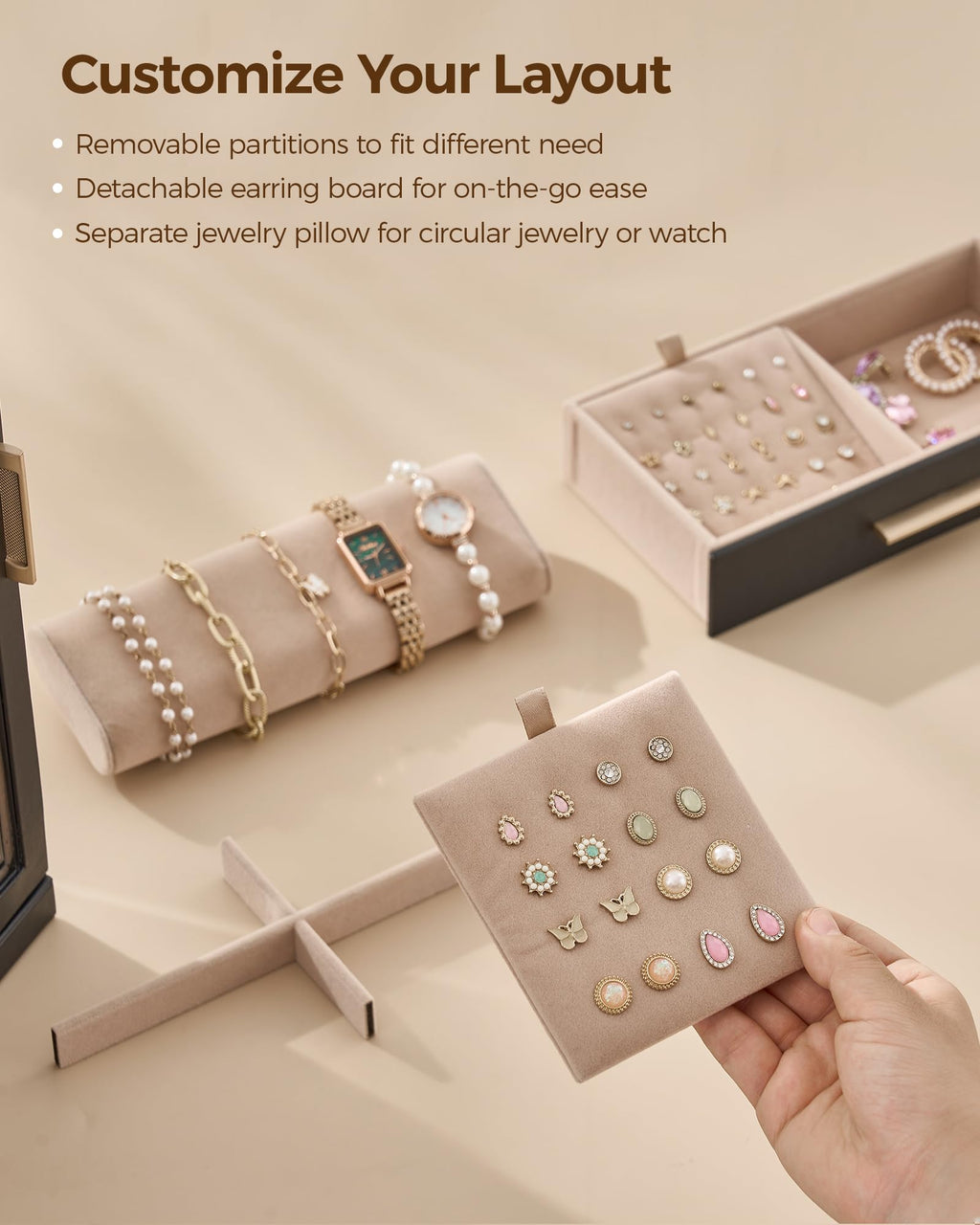 360° Rotating 9 Drawer Jewelry Box S7405