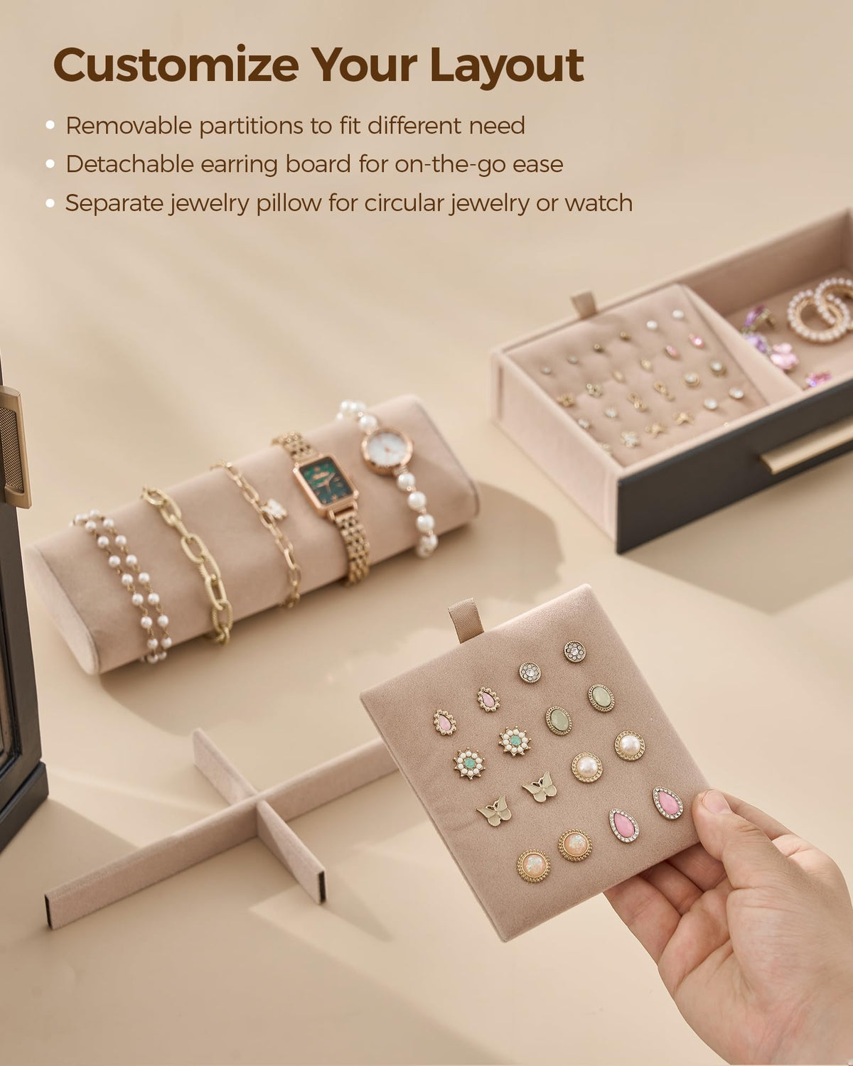 360° Rotating 9 Drawer Jewelry Box S7405