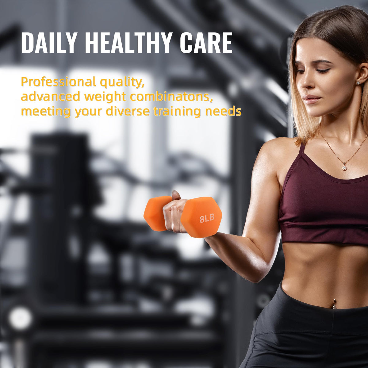 Neoprene Dumbbell Set with Rack M689